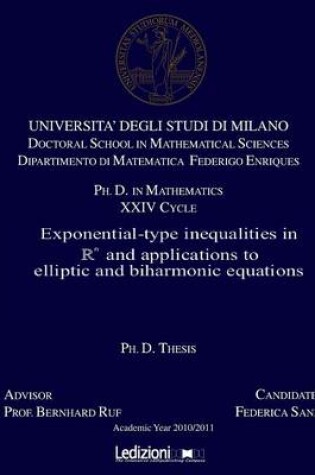 Cover of Exponential-Type Inequalities in ℝn and Applications to Elliptic and Biharmonic Equations