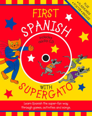 Book cover for First Spanish with Supergato