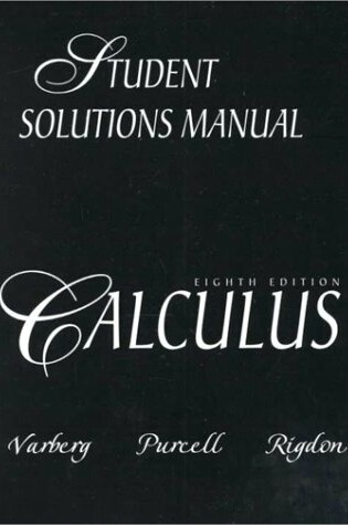 Cover of Student Solutions Manual