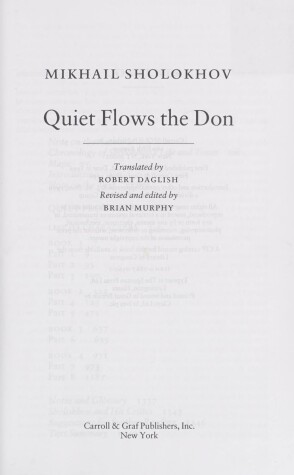 Book cover for Quiet Flows the Don