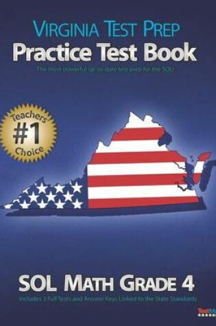 Cover of Virginia Test Prep Practice Test Book Sol Math Grade 4