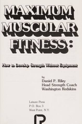 Cover of Maximum Muscular Fitness