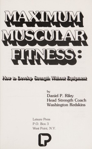 Book cover for Maximum Muscular Fitness