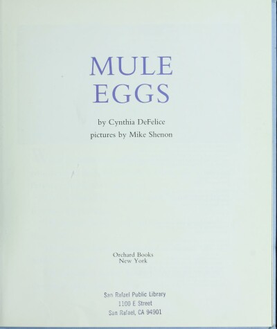 Book cover for Mule Eggs