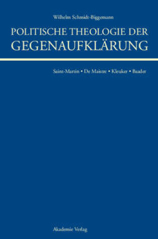 Cover of Politische Theologie Der Gegenaufklarung