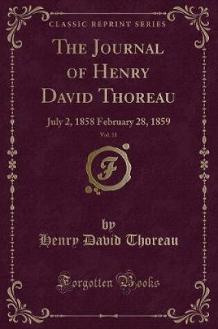 Cover of The Journal of Henry David Thoreau, Vol. 11