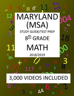 Book cover for 8th Grade MARYLAND MSA, 2019 MATH, Test Prep