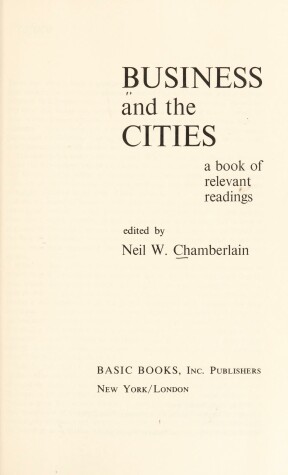 Book cover for Business and the Cities