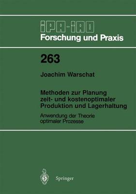 Book cover for Methoden zur Planung zeit- und kostenoptimaler Produktion und Lagerhaltung