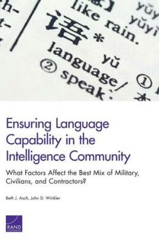 Cover of Ensuring Language Capability in the Intelligence Community