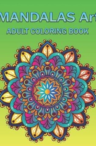 Cover of mandalas art adult coloring book