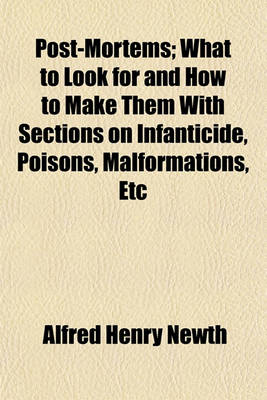 Book cover for Post-Mortems; What to Look for and How to Make Them with Sections on Infanticide, Poisons, Malformations, Etc