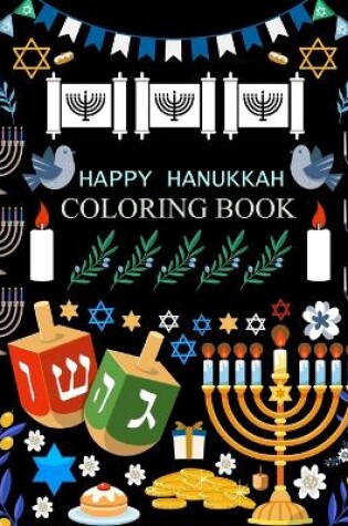 Cover of Happy Hanukkah Coloring Book