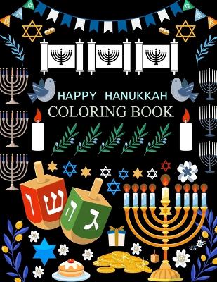 Book cover for Happy Hanukkah Coloring Book