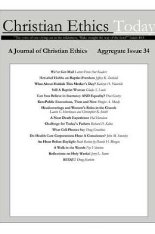 Cover of Christian Ethics Today, Issue 34