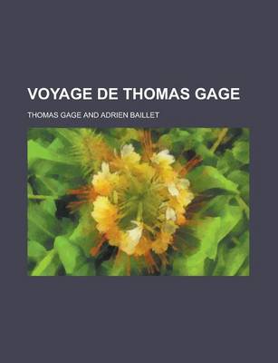 Book cover for Voyage de Thomas Gage