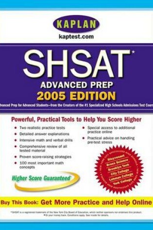 Cover of Kaplan SHSAT Advanced Prep