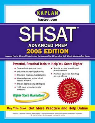 Book cover for Kaplan SHSAT Advanced Prep