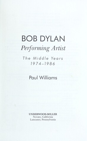 Book cover for Bob Dylan