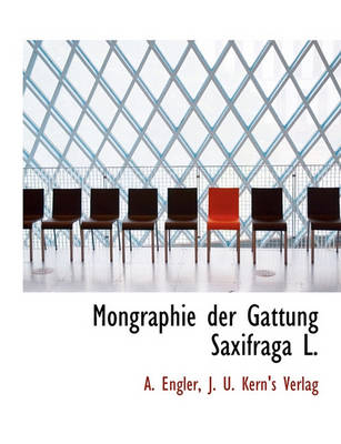 Book cover for Mongraphie Der Gattung Saxifraga L.