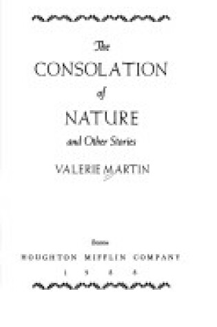 Cover of The Consolation of Nature, and Other Stories