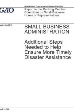 Cover of GAO-14-760; Small Business Administration