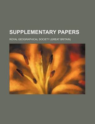 Book cover for Supplementary Papers (Volume 2)