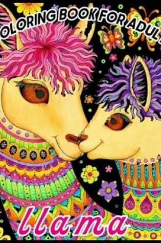 Cover of llama COLORING BOOK FOR ADULT
