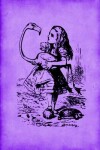 Book cover for Alice in Wonderland Journal - Alice and The Flamingo (Purple)