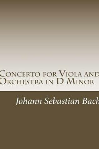 Cover of Concerto for Viola and Orchestra in D Minor
