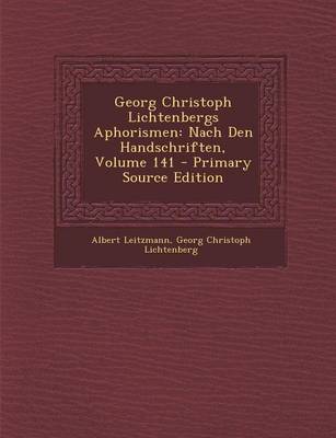 Book cover for Georg Christoph Lichtenbergs Aphorismen