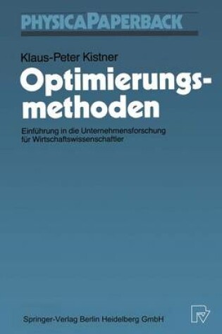 Cover of Optimierungsmethoden