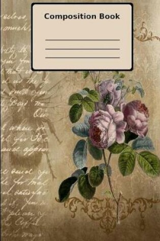 Cover of Rose Grunge Composition Notebook, College Ruled