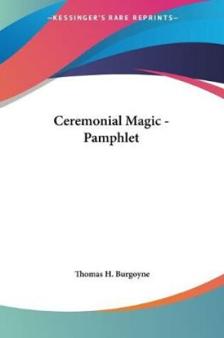 Cover of Ceremonial Magic - Pamphlet