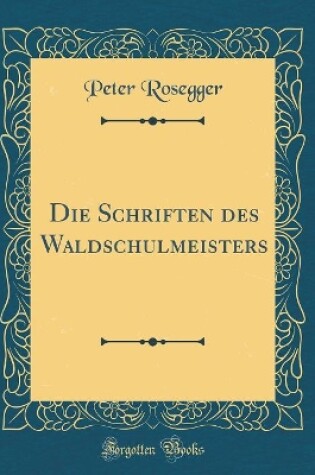 Cover of Die Schriften des Waldschulmeisters (Classic Reprint)