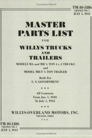 Cover of Willys-Overland Jeep Master Parts List
