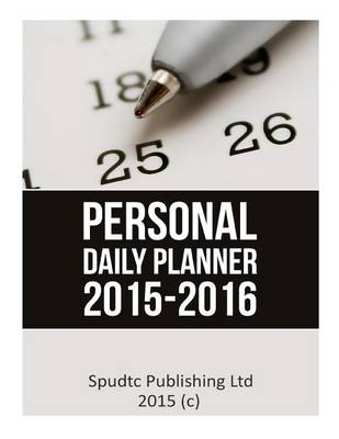 Book cover for Personal Daily Planner 2015-2016