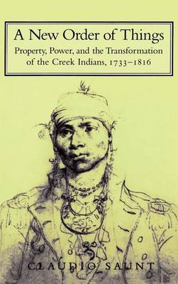 Book cover for New Order of Things: Property, Power and the Transformation of the Creek Indians, 1733-1816