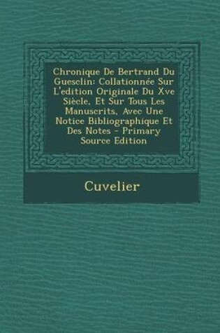 Cover of Chronique de Bertrand Du Guesclin