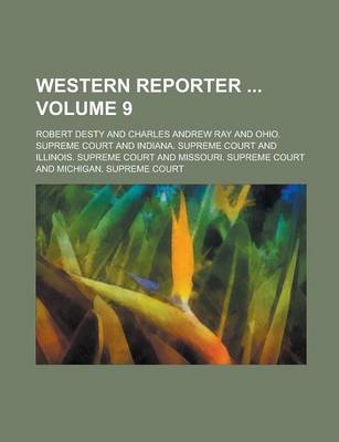 Book cover for Western Reporter Volume 9