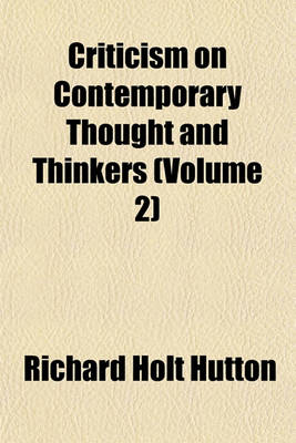 Book cover for Criticism on Contemporary Thought and Thinkers (Volume 2)