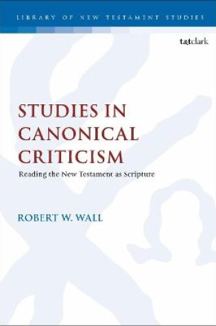 Cover of Studies in Canonical Criticism