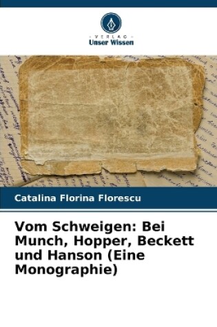 Cover of Vom Schweigen