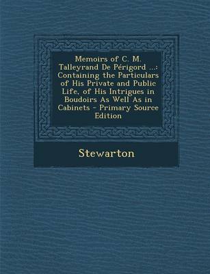 Book cover for Memoirs of C. M. Talleyrand de Perigord ...