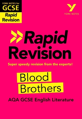 Cover of York Notes for AQA GCSE (9-1) Rapid Revision Guide: Blood Brothers - catch up, revise and be ready for the 2025 and 2026 exams