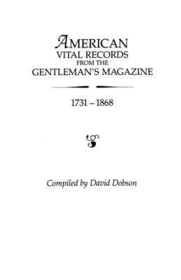 Book cover for American Vital Records from the Gentleman's Magazine, 1731-1868