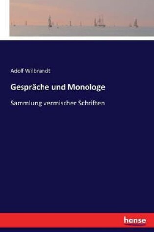 Cover of Gespräche und Monologe