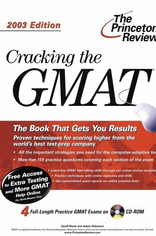 Cover of Cracking Gmat with CD-Rom 2003