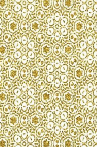 Cover of Gold Glitter Floral Pattern Notebook