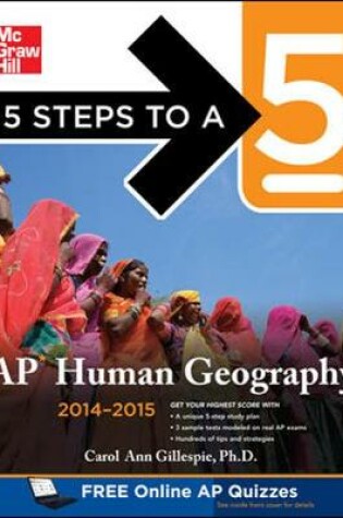 Cover of 5 Steps to a 5 AP Human Geography, 2014-2015 Edition